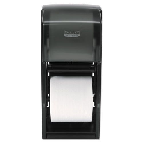 Coreless double roll bath tissue dispenser, 6 6/10 x 6 x13 6/10, plastic, smoke for sale