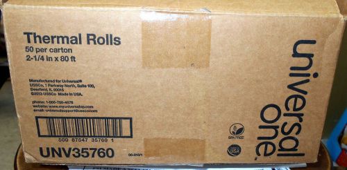 Universal One Thermal Paper Rolls 2-1/4 in x 80 ft - Partial Case w/44 rolls
