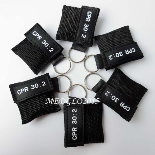 200 black cpr mask keychain face shield key chain disposable imprinted cpr 30:2 for sale