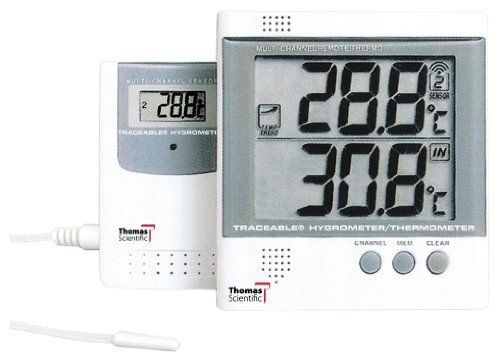 Thomas traceable abs plastic radio-signal thermometer, with remote probe, -58 to for sale