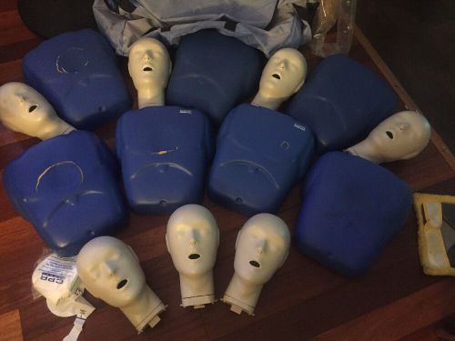 (7) Seven CPR Prompt Adult/Child Manikin With Carrying Case Include Lungs