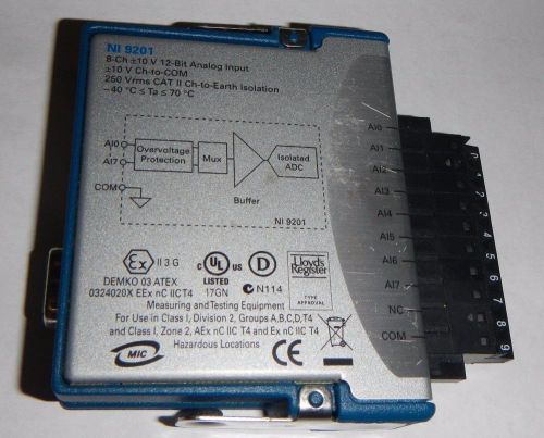 NI 9201 ±10 V, Analog Input, 500 kS/s, 8 Ch Module