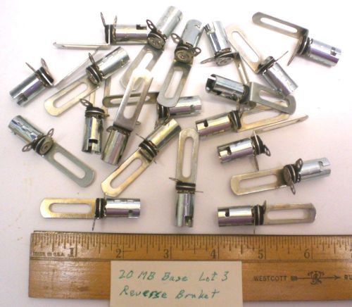 20 Miniature Bayonet Base Sockets w/Flat Reverse Bracket, Leecraft,  Lot 3, USA