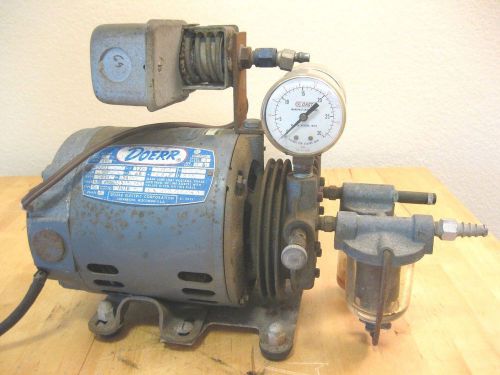 Vtg VWR Scientific Gast Vacuum Pump 1/6 HP Doerr D8CX Motor