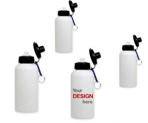 4 blank aluminium WHITE WATER sports bottle for sublimation