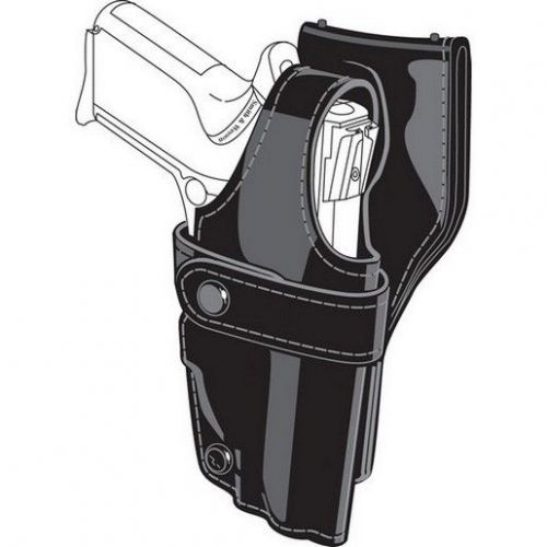 Safariland 0705-383-91 Low-Ride Duty Holster HiGloss Leather RH for Glock 20