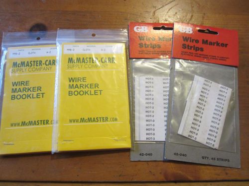Electrical wire markers gb strips mcmaster carr a-z mmb-2 booklet new for sale