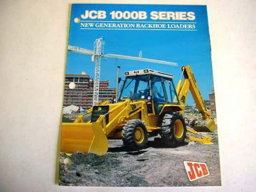 JCB 1000B Series Tractor Loader Backhoe 6 Pages,1991 Brochure        #