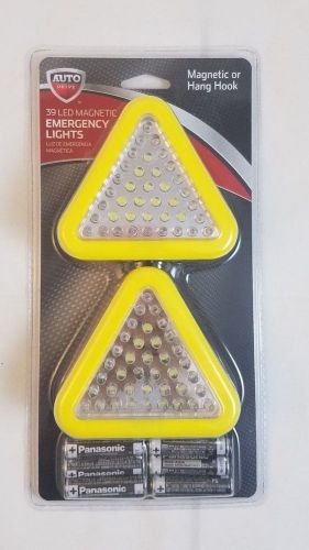 39 LED Magnetic Emergency Light Triangles 3 Modes/2 Colors Magnet &amp; Hanging Hook