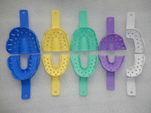 10PCS Colored Autoclavable Dental Impression Trays Denture Instruments