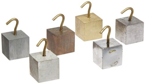 Ajax Scientific 6 Piece Hooked Cube Shape Metal Set 20 millimeters Sized