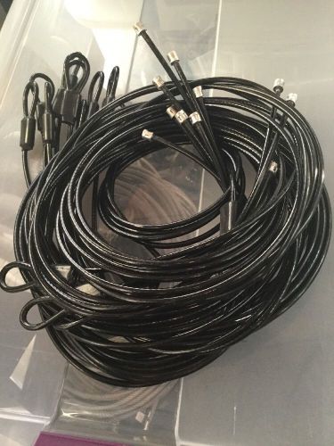 10 Black Loop Wire Cable Lanyard for use EAS Tags to Prevent Shoplifting 10ft