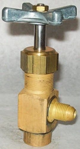 Deltrol 3/8&#034; 3000 psi brass angle needle valve s304b1 for sale