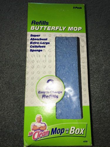 Mr. Clean 4725 Mop-In-a-Box Butterfly Mop Cellulose Refill, 2-Pack
