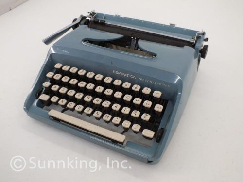 Remington Sperry-Rand Personal-Riter Blue Typewriter
