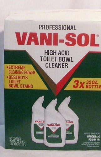 VANI-SOL Professional VaniSol High Acid Bowl Cleaner CASE OF 3 X32OZ BOTTLES