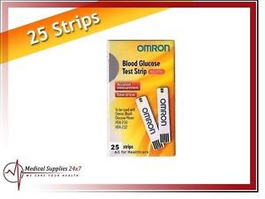 Omron STP30 Test Strips Box of 25 Strips For Glucometer HEA-230 / HEA-232