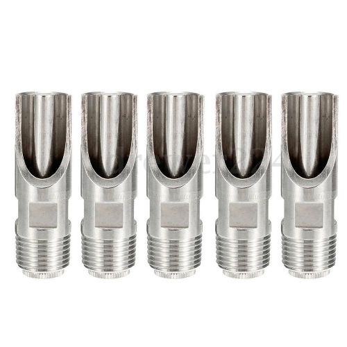 5Pcs Stainless Steel 1/2PT Thread Pig Automatic Nipple Drinker Waterer New