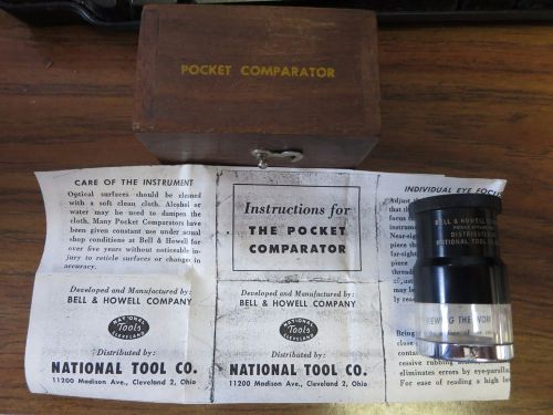Vintage Bell &amp; Howell Co. &#034;The Pocket Comparator&#034; in Original Hardwood Case RARE