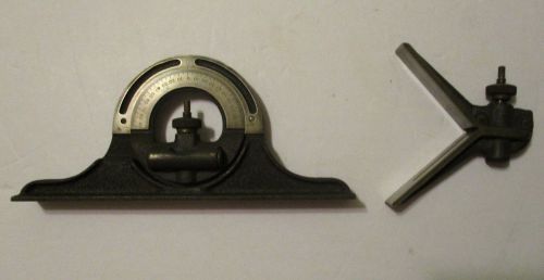 Antique BROWN &amp; SHARPE ? PROTRACTOR &amp; CENTER HEAD for Combination Square VINTAGE