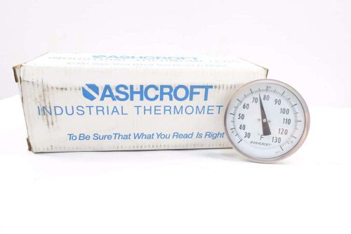NEW ASHCROFT 50EI60R090 THERMOMETER 9IN STEM 30-130F 5 IN 1/2 IN NPT D530634