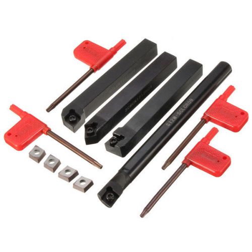 4pcs SCLCR 12mm Lathe Index Boring Bar Turning Tool Holder With 4pcs CCMT 09T3 I