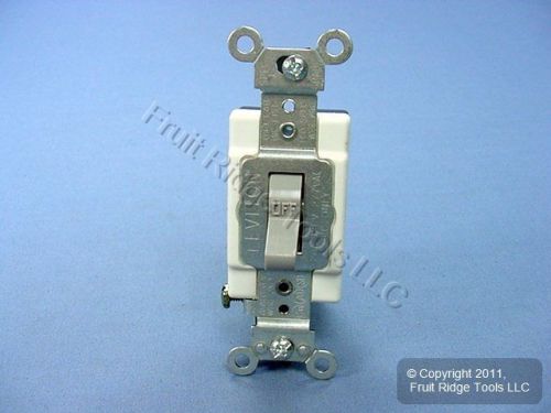 Leviton gray industrial toggle wall light switch single pole 20a 1221-sgy for sale
