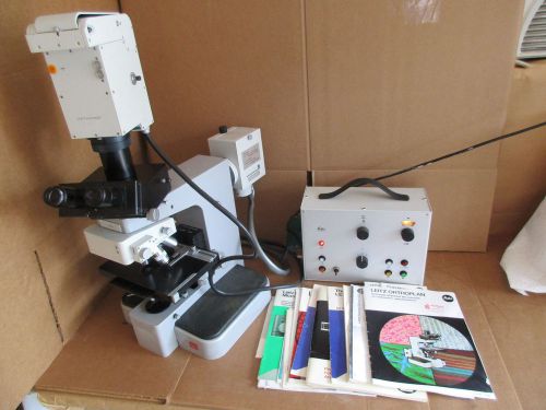 Leitz Orthoplan Fluorescence Microscope 770137 w/Ploemopak,Orthomat &amp;5 Objective