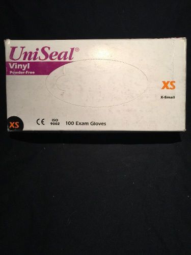 Uniseal vinyl powder-free premium synthetic exam gloves xs for sale