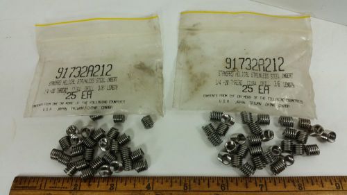1/4-20 Standard Helicoil Stainless Screw Lock Inserts, Lot of 50+ New