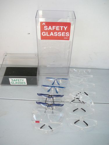 AK Safety Glass Display Case with 12 Ansi compliant safety glasses