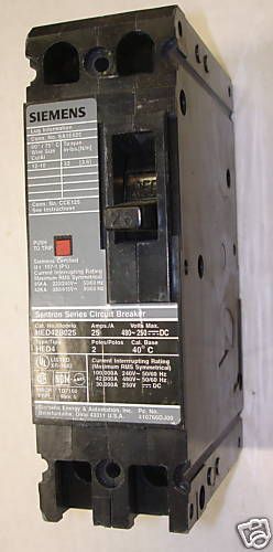 Siemens circuit breaker 2p 25a 480v hed42b025 new for sale