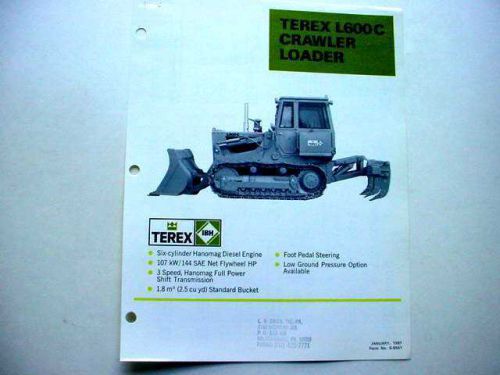 Terex  L600C Crawler Loader Literature
