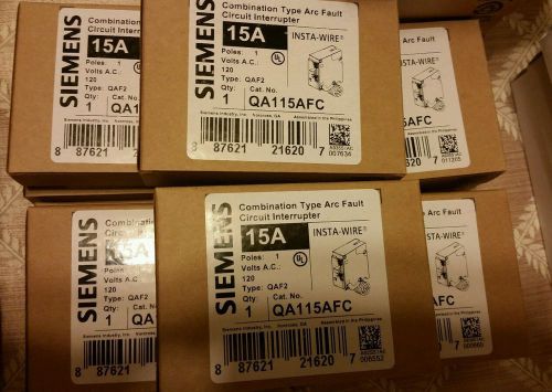 QA115AFC 15A COMBINATION ARC FAULT   CIRCUIT BREAKER BRAND NEW ( LOT OF 10 )