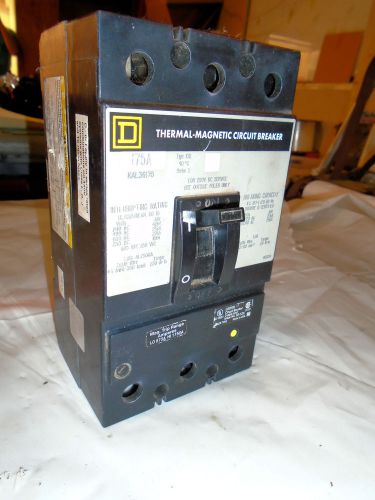 Square D KAL36175 Molded Case Circuit Breaker, 175 Amp, 240/415 Vac, 50/60 Hz