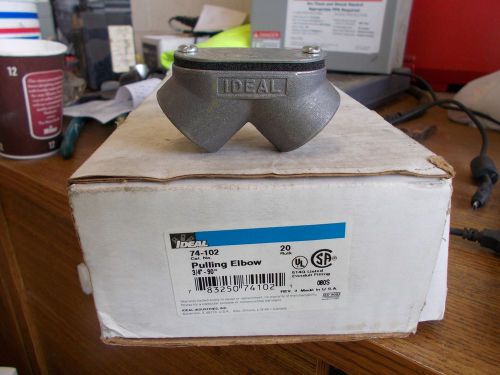 NEW BOX OF 20 IDEAL CONDUIT PULLING ELBOW 90 DEG 3/4&#034; 74-102