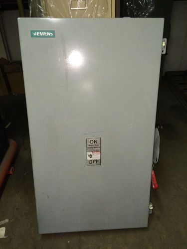 SIEMENS 250VDC 600VAC NEMA 3R/3S/12/13 400A NON FUSED SAFETY SWITCH HNF365J