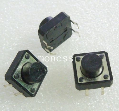 10pcs tact tactile push button switch 12x12x7mm dip 4pins 4p for sale