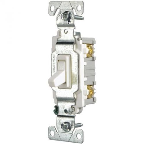 White 15-amp, 120/277-volt/ac commercial specification grade sp toggle switch for sale
