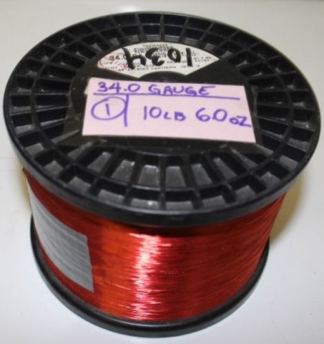 34.0 Gauge Rea Magnet Wire 10 lbs 6.0 oz / Fast Shipping / Trusted Seller !