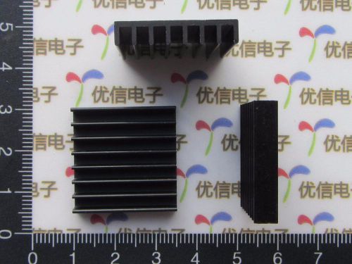 5pcs black 25*25*5mm aluminum heatsink heat sink thermal pad transfer blade for sale