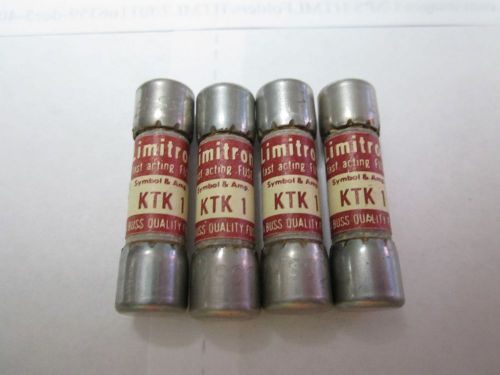 LOT OF 4 LIMITRON KTK-1 KTK 1 KTK1 FUSE NEW NO BOX