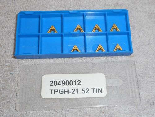 Carbide  inserts      tpgh 21.52     grade  tin      pack of 7 for sale