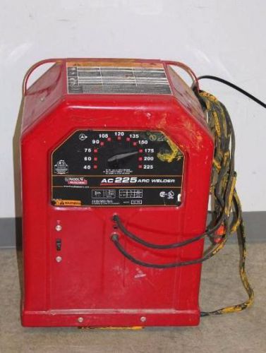 Used Lincoln Electric tombstone Arc Welder AC225 long leads and power cord