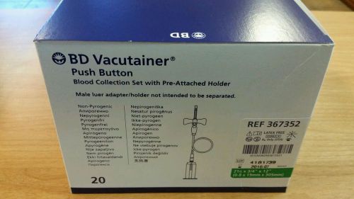Bd vacutainer push blood collection set ref 367352 20/box for sale