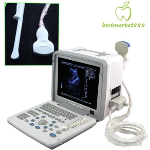 12&#039; Full Digital Portable Ultrasound Scanner Convex Trans Vaginal Probes 3D+test