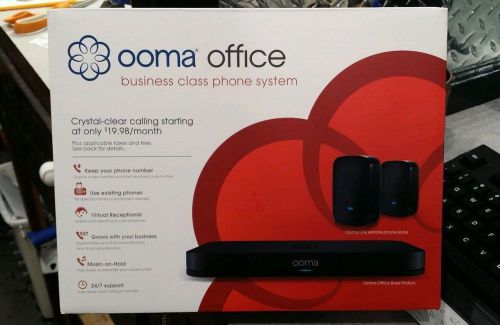 OOMA SMALL OFFICE VOIP BUSINESS CLASS PHONE SYSTEM WITH TWO REMOTE JACKS