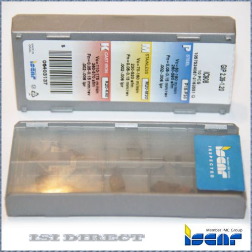 GIP 2.39-1.20 IC908 ISCAR *** 10 INSERTS *** FACTORY PACK ***