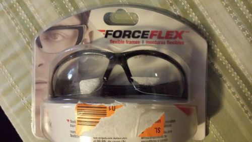 New Crews Force Flex Safety Glasses with Black Frame / Clear Lens