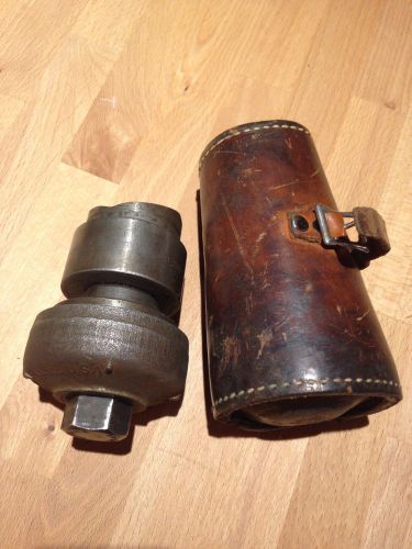 Greenlee 1-1/2&#034; &amp; 2&#034; Conduit Knockout Punch Set 737 With Original Leather Case